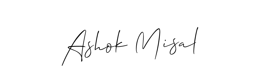 if you are searching for the best signature style for your name Ashok Misal. so please give up your signature search. here we have designed multiple signature styles  using Allison_Script. Ashok Misal signature style 2 images and pictures png