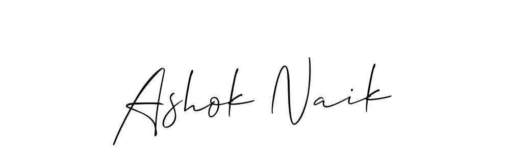 The best way (Allison_Script) to make a short signature is to pick only two or three words in your name. The name Ashok Naik include a total of six letters. For converting this name. Ashok Naik signature style 2 images and pictures png