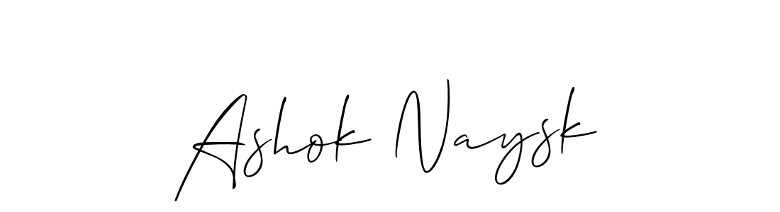 Ashok Naysk stylish signature style. Best Handwritten Sign (Allison_Script) for my name. Handwritten Signature Collection Ideas for my name Ashok Naysk. Ashok Naysk signature style 2 images and pictures png