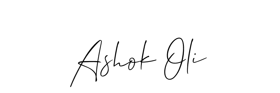 Ashok Oli stylish signature style. Best Handwritten Sign (Allison_Script) for my name. Handwritten Signature Collection Ideas for my name Ashok Oli. Ashok Oli signature style 2 images and pictures png