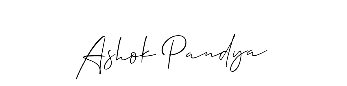 How to Draw Ashok Pandya signature style? Allison_Script is a latest design signature styles for name Ashok Pandya. Ashok Pandya signature style 2 images and pictures png
