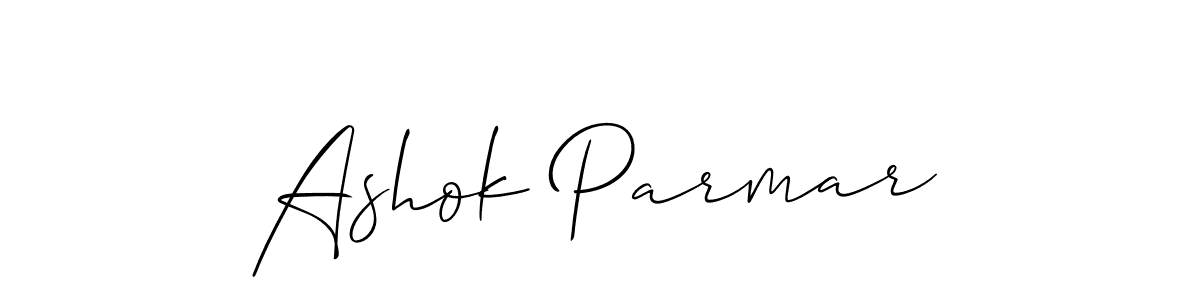 The best way (Allison_Script) to make a short signature is to pick only two or three words in your name. The name Ashok Parmar include a total of six letters. For converting this name. Ashok Parmar signature style 2 images and pictures png