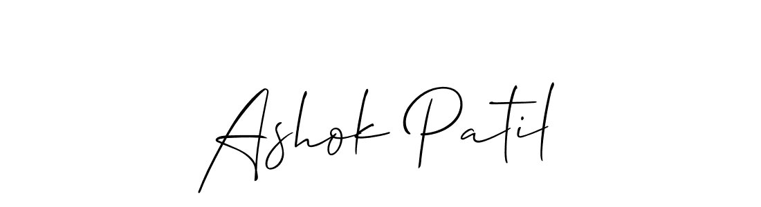 You should practise on your own different ways (Allison_Script) to write your name (Ashok Patil) in signature. don't let someone else do it for you. Ashok Patil signature style 2 images and pictures png