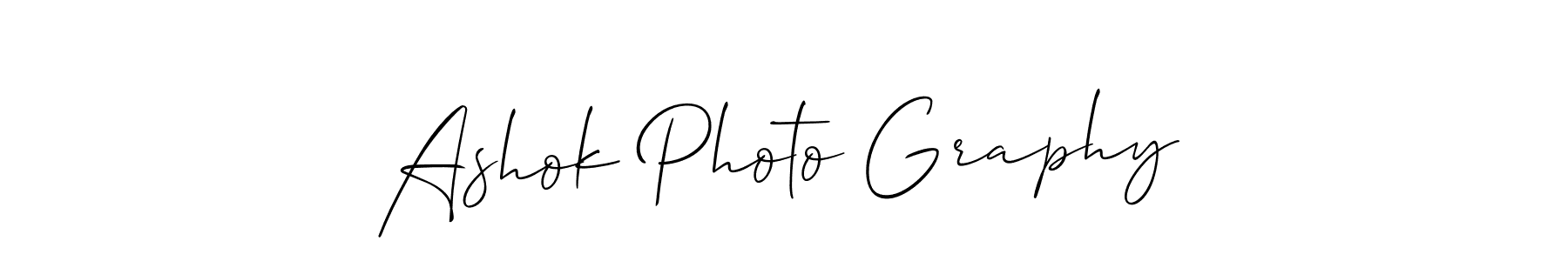 Create a beautiful signature design for name Ashok Photo Graphy. With this signature (Allison_Script) fonts, you can make a handwritten signature for free. Ashok Photo Graphy signature style 2 images and pictures png