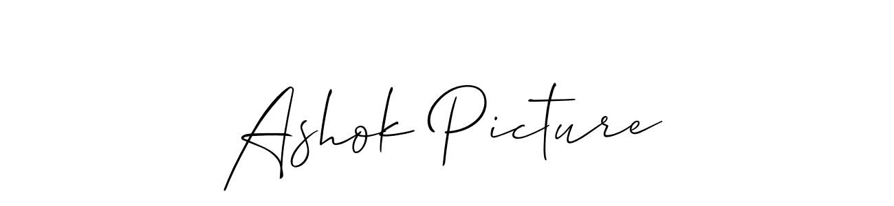 Also we have Ashok Picture name is the best signature style. Create professional handwritten signature collection using Allison_Script autograph style. Ashok Picture signature style 2 images and pictures png