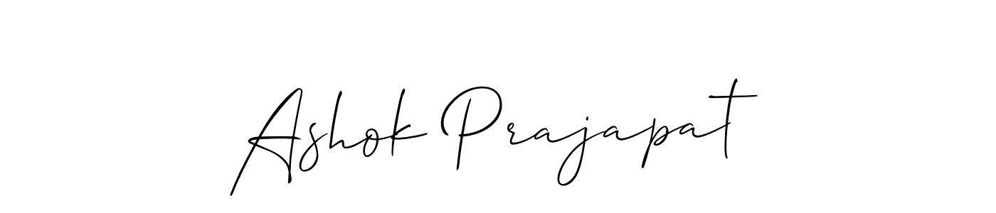 Create a beautiful signature design for name Ashok Prajapat. With this signature (Allison_Script) fonts, you can make a handwritten signature for free. Ashok Prajapat signature style 2 images and pictures png