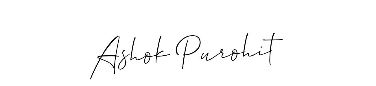 The best way (Allison_Script) to make a short signature is to pick only two or three words in your name. The name Ashok Purohit include a total of six letters. For converting this name. Ashok Purohit signature style 2 images and pictures png