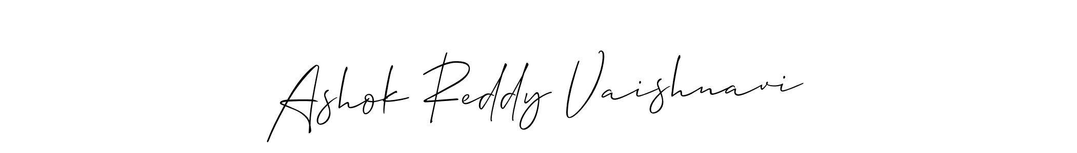 The best way (Allison_Script) to make a short signature is to pick only two or three words in your name. The name Ashok Reddy Vaishnavi include a total of six letters. For converting this name. Ashok Reddy Vaishnavi signature style 2 images and pictures png