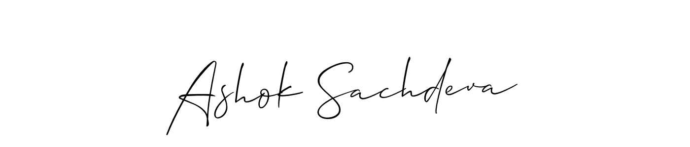 You should practise on your own different ways (Allison_Script) to write your name (Ashok Sachdeva) in signature. don't let someone else do it for you. Ashok Sachdeva signature style 2 images and pictures png