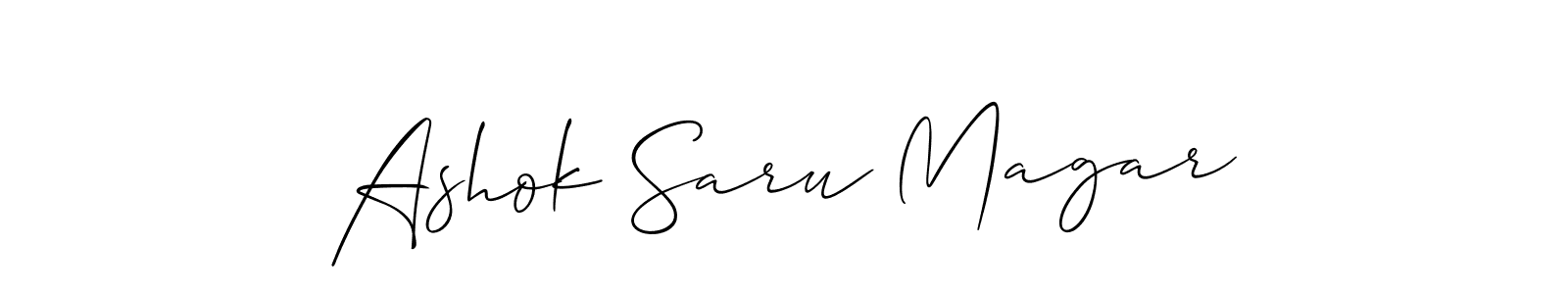 How to make Ashok Saru Magar signature? Allison_Script is a professional autograph style. Create handwritten signature for Ashok Saru Magar name. Ashok Saru Magar signature style 2 images and pictures png