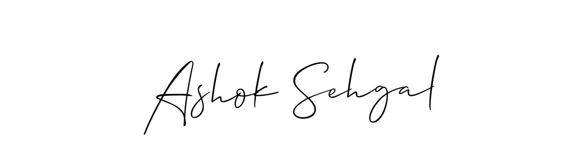 It looks lik you need a new signature style for name Ashok Sehgal. Design unique handwritten (Allison_Script) signature with our free signature maker in just a few clicks. Ashok Sehgal signature style 2 images and pictures png