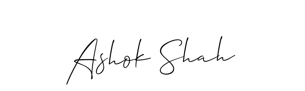 Create a beautiful signature design for name Ashok Shah. With this signature (Allison_Script) fonts, you can make a handwritten signature for free. Ashok Shah signature style 2 images and pictures png