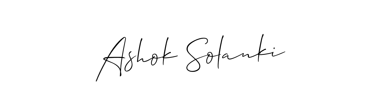 Also You can easily find your signature by using the search form. We will create Ashok Solanki name handwritten signature images for you free of cost using Allison_Script sign style. Ashok Solanki signature style 2 images and pictures png