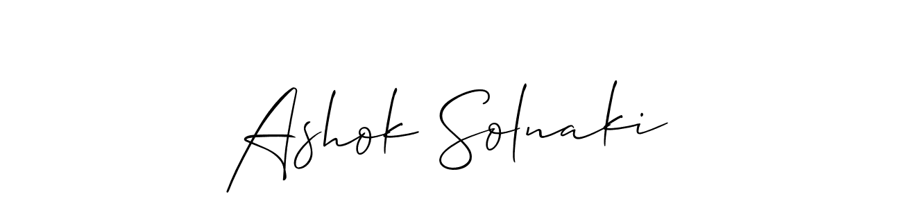 Make a short Ashok Solnaki signature style. Manage your documents anywhere anytime using Allison_Script. Create and add eSignatures, submit forms, share and send files easily. Ashok Solnaki signature style 2 images and pictures png