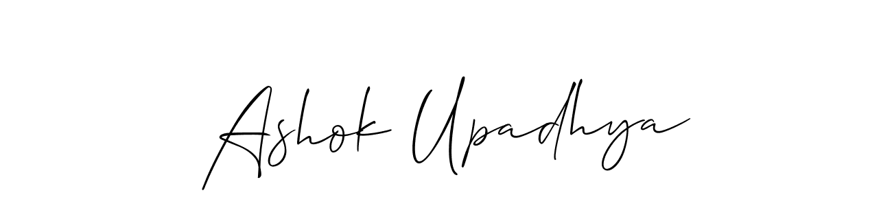 How to make Ashok Upadhya signature? Allison_Script is a professional autograph style. Create handwritten signature for Ashok Upadhya name. Ashok Upadhya signature style 2 images and pictures png
