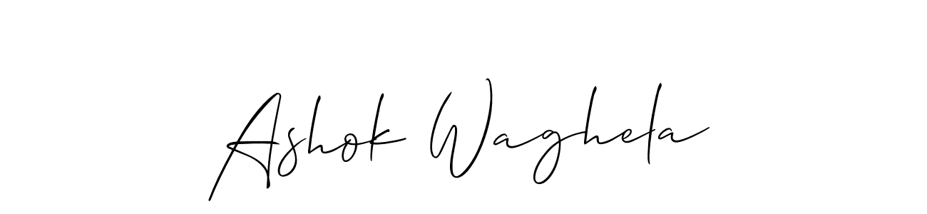 The best way (Allison_Script) to make a short signature is to pick only two or three words in your name. The name Ashok Waghela include a total of six letters. For converting this name. Ashok Waghela signature style 2 images and pictures png