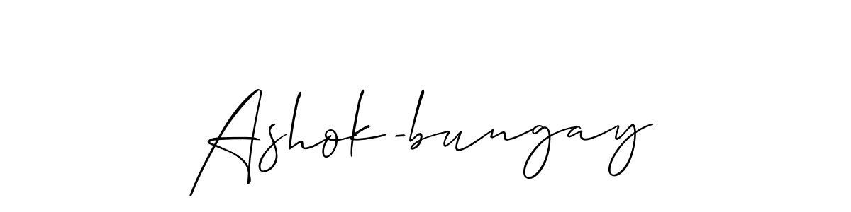 Create a beautiful signature design for name Ashok-bungay. With this signature (Allison_Script) fonts, you can make a handwritten signature for free. Ashok-bungay signature style 2 images and pictures png