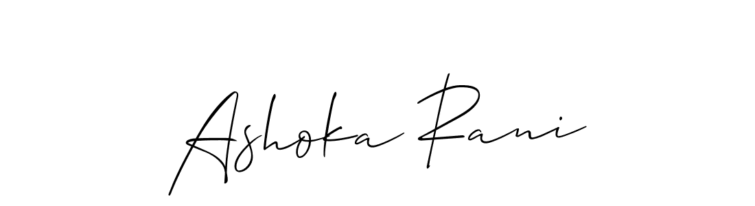 You should practise on your own different ways (Allison_Script) to write your name (Ashoka Rani) in signature. don't let someone else do it for you. Ashoka Rani signature style 2 images and pictures png