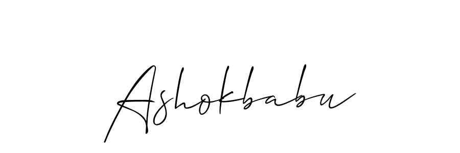 Ashokbabu stylish signature style. Best Handwritten Sign (Allison_Script) for my name. Handwritten Signature Collection Ideas for my name Ashokbabu. Ashokbabu signature style 2 images and pictures png
