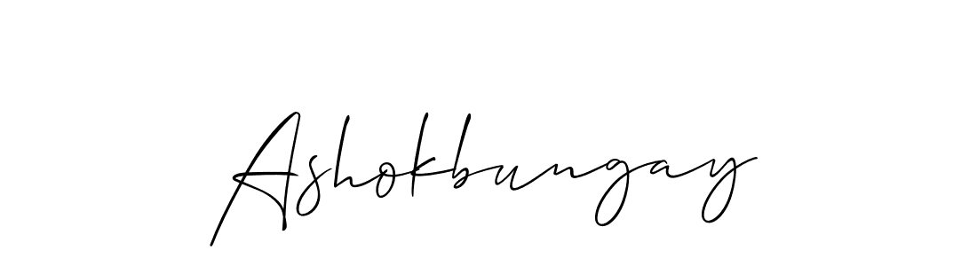 Allison_Script is a professional signature style that is perfect for those who want to add a touch of class to their signature. It is also a great choice for those who want to make their signature more unique. Get Ashokbungay name to fancy signature for free. Ashokbungay signature style 2 images and pictures png