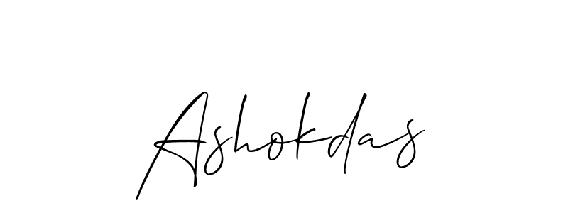 The best way (Allison_Script) to make a short signature is to pick only two or three words in your name. The name Ashokdas include a total of six letters. For converting this name. Ashokdas signature style 2 images and pictures png