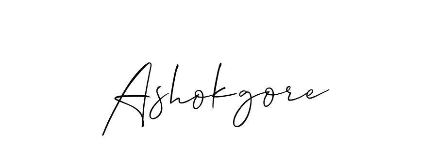 Also You can easily find your signature by using the search form. We will create Ashokgore name handwritten signature images for you free of cost using Allison_Script sign style. Ashokgore signature style 2 images and pictures png