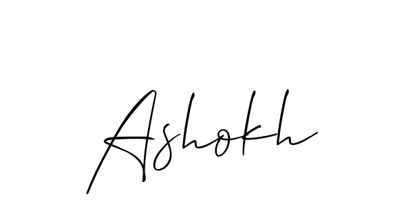 The best way (Allison_Script) to make a short signature is to pick only two or three words in your name. The name Ashokh include a total of six letters. For converting this name. Ashokh signature style 2 images and pictures png