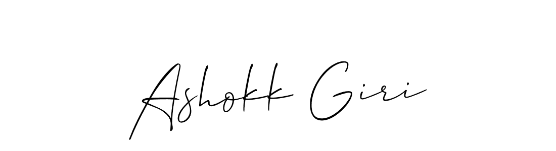 Use a signature maker to create a handwritten signature online. With this signature software, you can design (Allison_Script) your own signature for name Ashokk Giri. Ashokk Giri signature style 2 images and pictures png