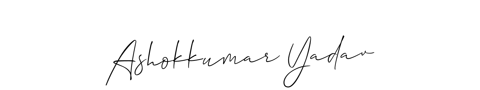 Also we have Ashokkumar Yadav name is the best signature style. Create professional handwritten signature collection using Allison_Script autograph style. Ashokkumar Yadav signature style 2 images and pictures png
