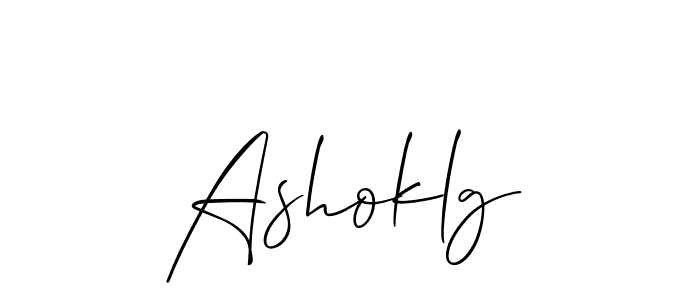 It looks lik you need a new signature style for name Ashoklg. Design unique handwritten (Allison_Script) signature with our free signature maker in just a few clicks. Ashoklg signature style 2 images and pictures png