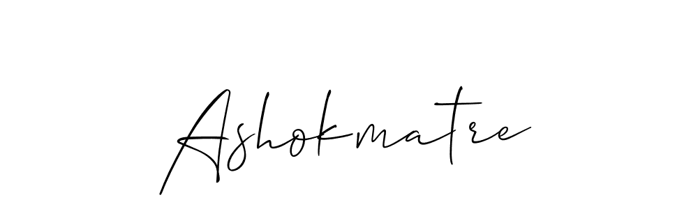 How to make Ashokmatre signature? Allison_Script is a professional autograph style. Create handwritten signature for Ashokmatre name. Ashokmatre signature style 2 images and pictures png