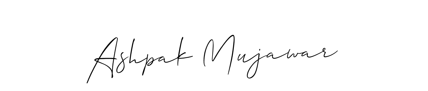 Make a beautiful signature design for name Ashpak Mujawar. With this signature (Allison_Script) style, you can create a handwritten signature for free. Ashpak Mujawar signature style 2 images and pictures png