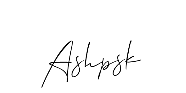 Also we have Ashpsk name is the best signature style. Create professional handwritten signature collection using Allison_Script autograph style. Ashpsk signature style 2 images and pictures png