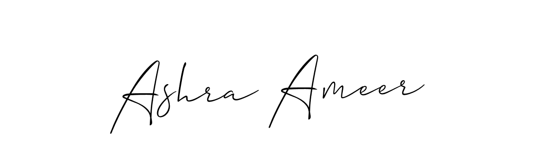 if you are searching for the best signature style for your name Ashra Ameer. so please give up your signature search. here we have designed multiple signature styles  using Allison_Script. Ashra Ameer signature style 2 images and pictures png