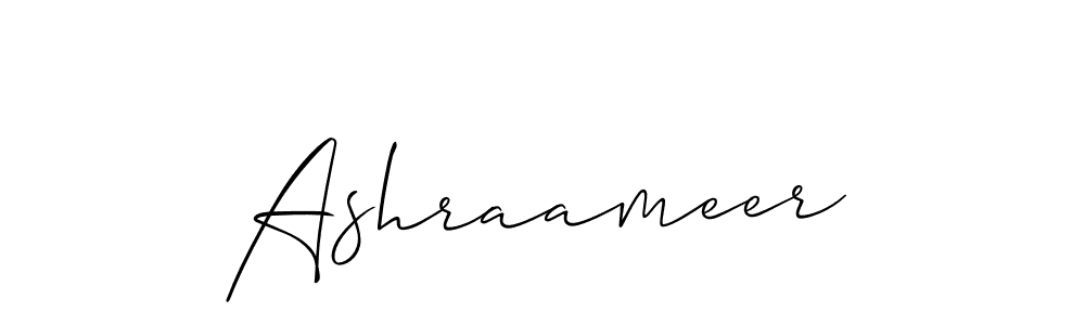 Also we have Ashraameer name is the best signature style. Create professional handwritten signature collection using Allison_Script autograph style. Ashraameer signature style 2 images and pictures png