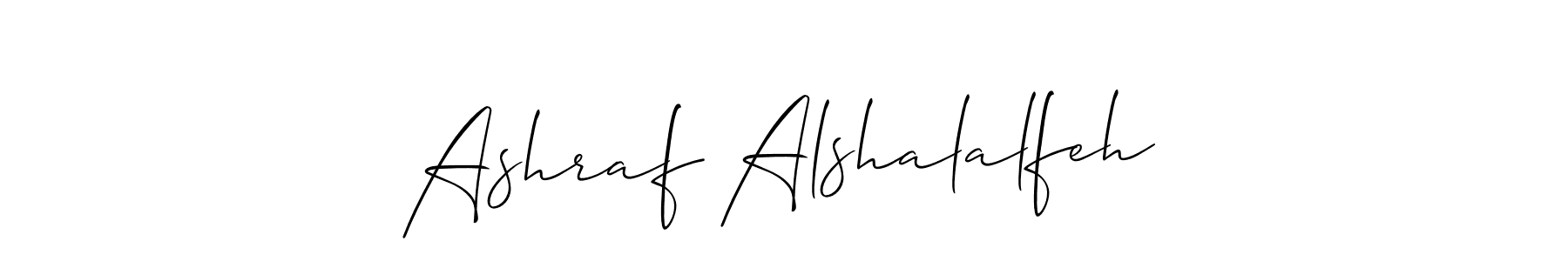 Also we have Ashraf Alshalalfeh name is the best signature style. Create professional handwritten signature collection using Allison_Script autograph style. Ashraf Alshalalfeh signature style 2 images and pictures png