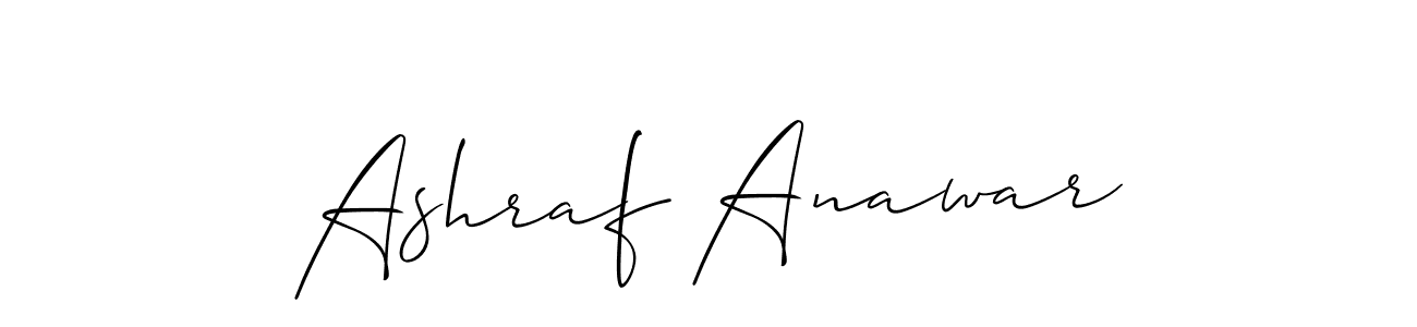 Allison_Script is a professional signature style that is perfect for those who want to add a touch of class to their signature. It is also a great choice for those who want to make their signature more unique. Get Ashraf Anawar name to fancy signature for free. Ashraf Anawar signature style 2 images and pictures png