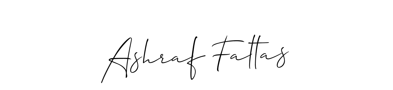 It looks lik you need a new signature style for name Ashraf Faltas. Design unique handwritten (Allison_Script) signature with our free signature maker in just a few clicks. Ashraf Faltas signature style 2 images and pictures png
