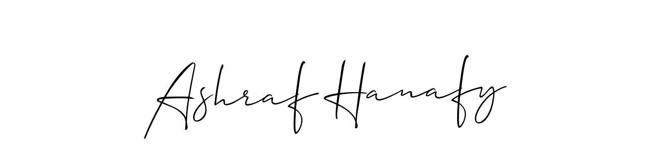 Also You can easily find your signature by using the search form. We will create Ashraf Hanafy name handwritten signature images for you free of cost using Allison_Script sign style. Ashraf Hanafy signature style 2 images and pictures png