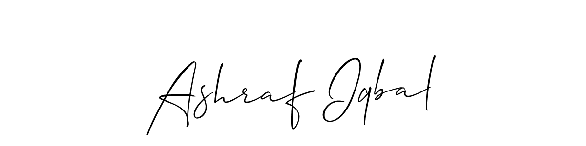 Also we have Ashraf Iqbal name is the best signature style. Create professional handwritten signature collection using Allison_Script autograph style. Ashraf Iqbal signature style 2 images and pictures png