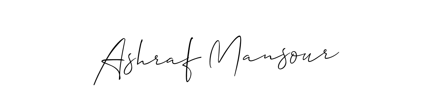 Similarly Allison_Script is the best handwritten signature design. Signature creator online .You can use it as an online autograph creator for name Ashraf Mansour. Ashraf Mansour signature style 2 images and pictures png