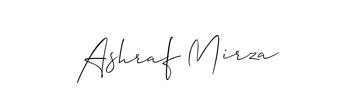 Make a beautiful signature design for name Ashraf Mirza. With this signature (Allison_Script) style, you can create a handwritten signature for free. Ashraf Mirza signature style 2 images and pictures png