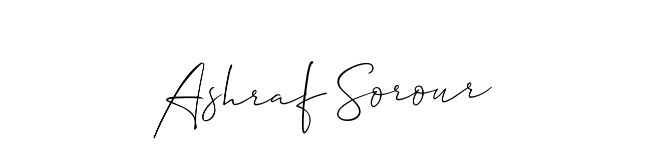 Also You can easily find your signature by using the search form. We will create Ashraf Sorour name handwritten signature images for you free of cost using Allison_Script sign style. Ashraf Sorour signature style 2 images and pictures png