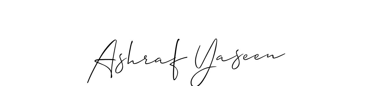 It looks lik you need a new signature style for name Ashraf Yaseen. Design unique handwritten (Allison_Script) signature with our free signature maker in just a few clicks. Ashraf Yaseen signature style 2 images and pictures png