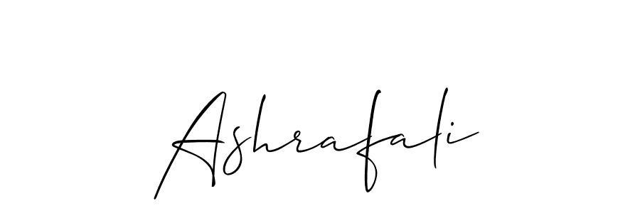 How to make Ashrafali signature? Allison_Script is a professional autograph style. Create handwritten signature for Ashrafali name. Ashrafali signature style 2 images and pictures png