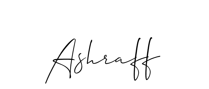 Ashraff stylish signature style. Best Handwritten Sign (Allison_Script) for my name. Handwritten Signature Collection Ideas for my name Ashraff. Ashraff signature style 2 images and pictures png