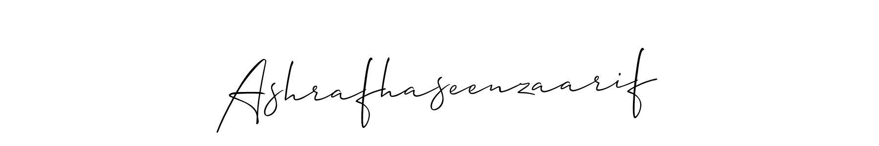 Make a beautiful signature design for name Ashrafhaseenzaarif. Use this online signature maker to create a handwritten signature for free. Ashrafhaseenzaarif signature style 2 images and pictures png