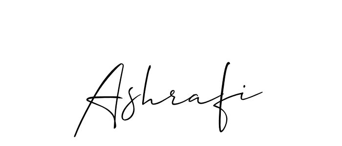Make a beautiful signature design for name Ashrafi. With this signature (Allison_Script) style, you can create a handwritten signature for free. Ashrafi signature style 2 images and pictures png