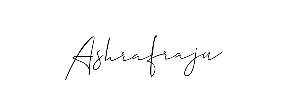 How to make Ashrafraju name signature. Use Allison_Script style for creating short signs online. This is the latest handwritten sign. Ashrafraju signature style 2 images and pictures png