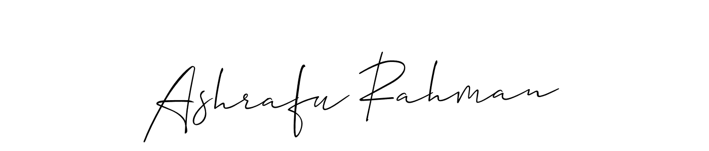 Ashrafu Rahman stylish signature style. Best Handwritten Sign (Allison_Script) for my name. Handwritten Signature Collection Ideas for my name Ashrafu Rahman. Ashrafu Rahman signature style 2 images and pictures png